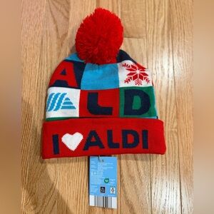 Aldi Red and Blue Winter Beanie